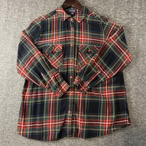 Roaman"s Flannel Shirt Size 14W Womans Long Sleeve Button Up